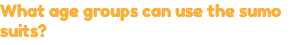 What age groups can use the sumo suits?